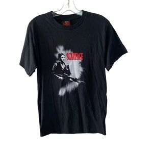 Scarface Al Pachino Tony Montana Vintage T Shirt Size Small Black Mafia Y2K